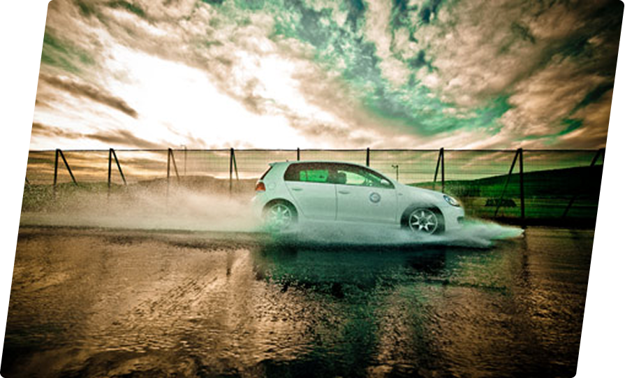 Preparing to drive in wet conditions