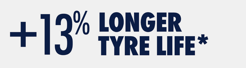+13% Longer Tyre Life*